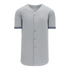Athletic Knit Full Button Baseball Jersey with Braided Trim (BA5500)